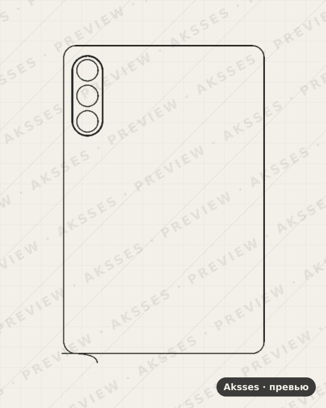 Лекало для Lenovo Xiaoxin Pad Pro GT 11.1 (TB710FU), Back
