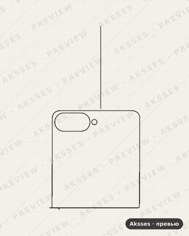 Лекало Galaxy Z Flip 8 V2 для Samsung Galaxy Z Flip 8, Back, Clear