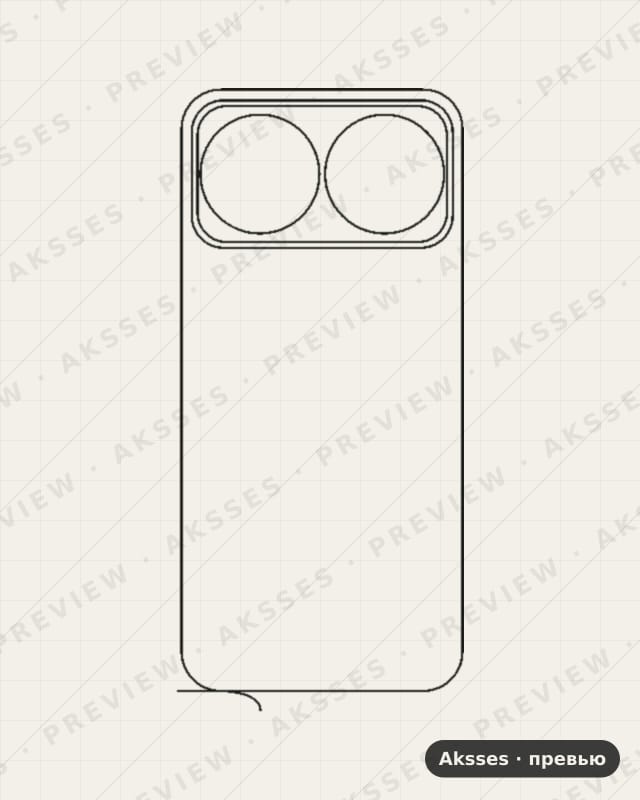 Лекало для Huawei Nova 16s, Back