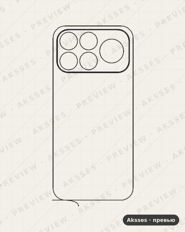 Лекало Mi Poco F9 Pro для POCO-SERIES Poco F9 Pro, Back