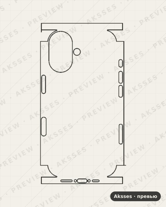 Лекало для iPhone 17, All Inclusive, Clear