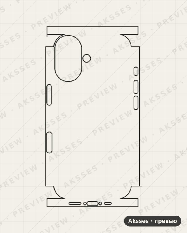 Лекало iPhone 17 Esim для iPhone 17, All Inclusive, Clear