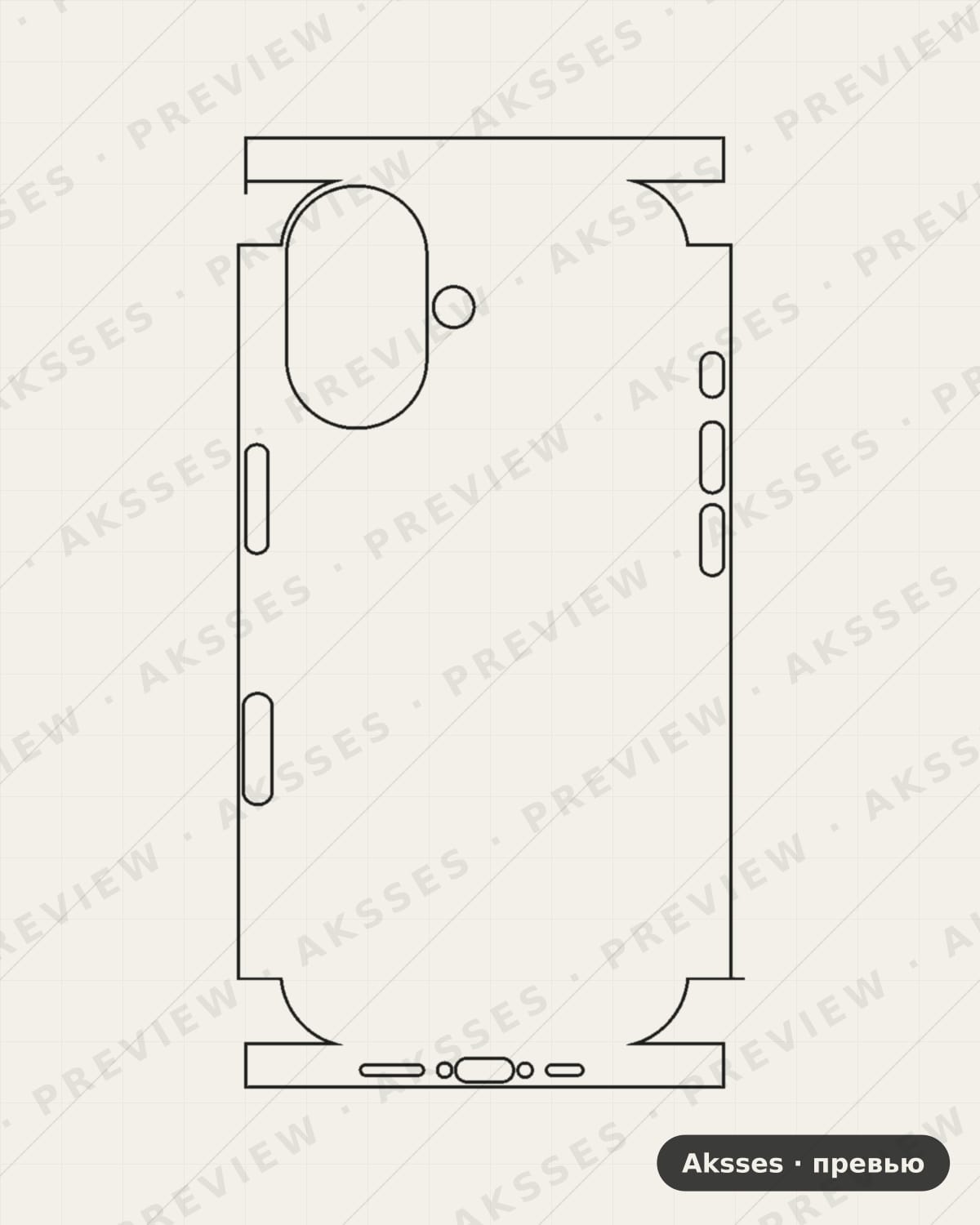 Лекало iPhone 17 Esim для iPhone 17, All Inclusive, Clear