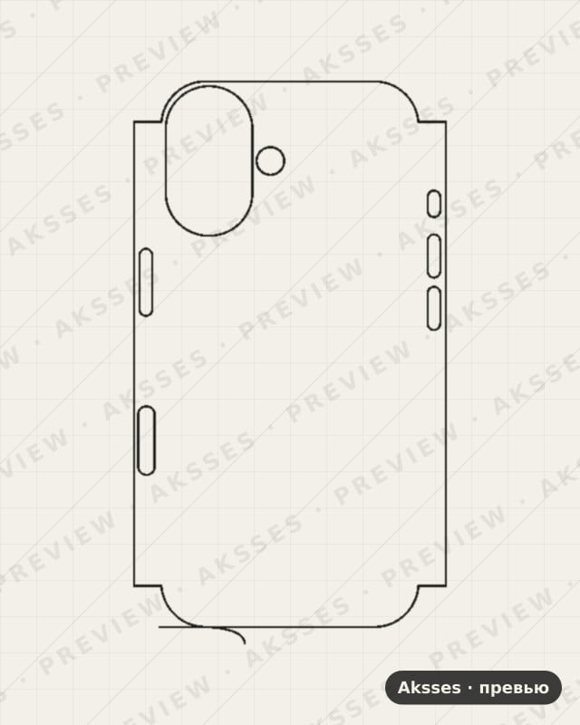 Лекало для iPhone 17, Clear, Esim, Half Cover
