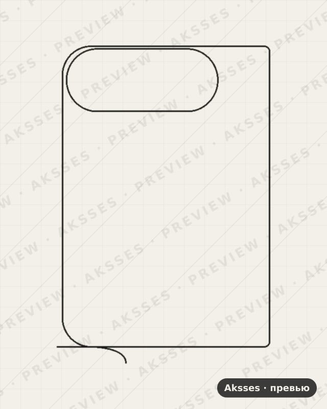 Лекало для iPhone Duo, Back, Clear