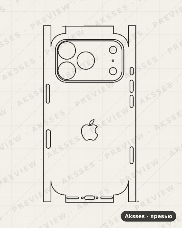 Лекало для iPhone 18 Pro, All Inclusive, Logo
