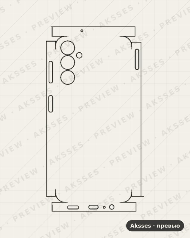 Лекало для Samsung Galaxy A14 4G, All Inclusive, Clear, Flexy