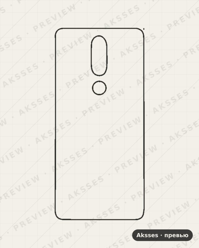 Лекало для Nokia 5.1 Plus, Half Cover
