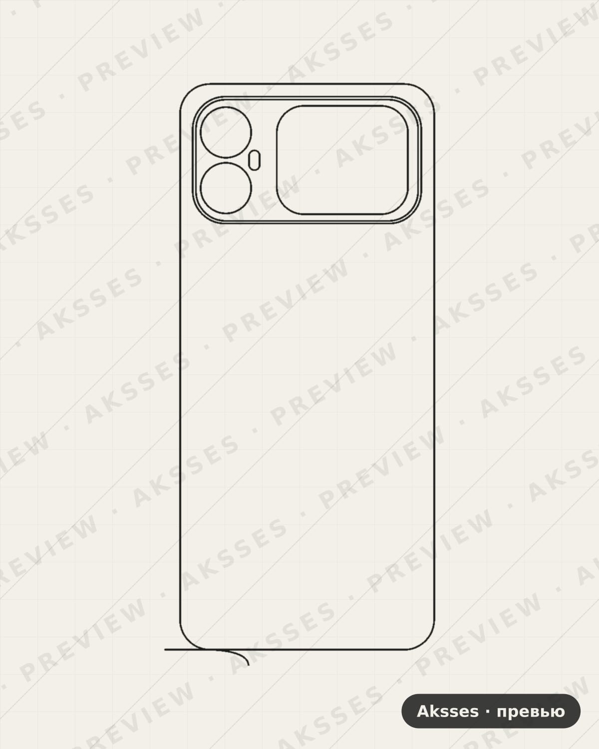 Лекало для Honor Play 20a (2026), Back
