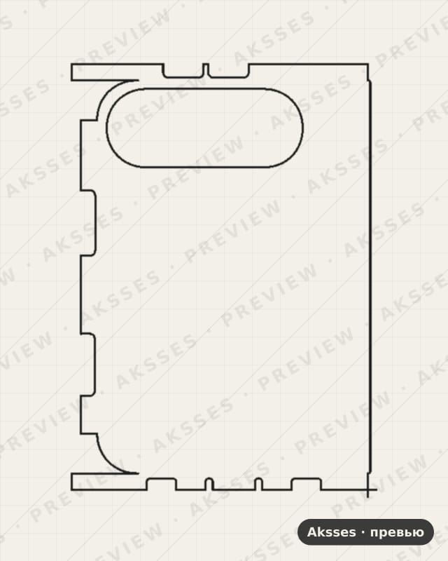 Лекало iPhone Duo V2 для iPhone Duo, Back Cover, Clear