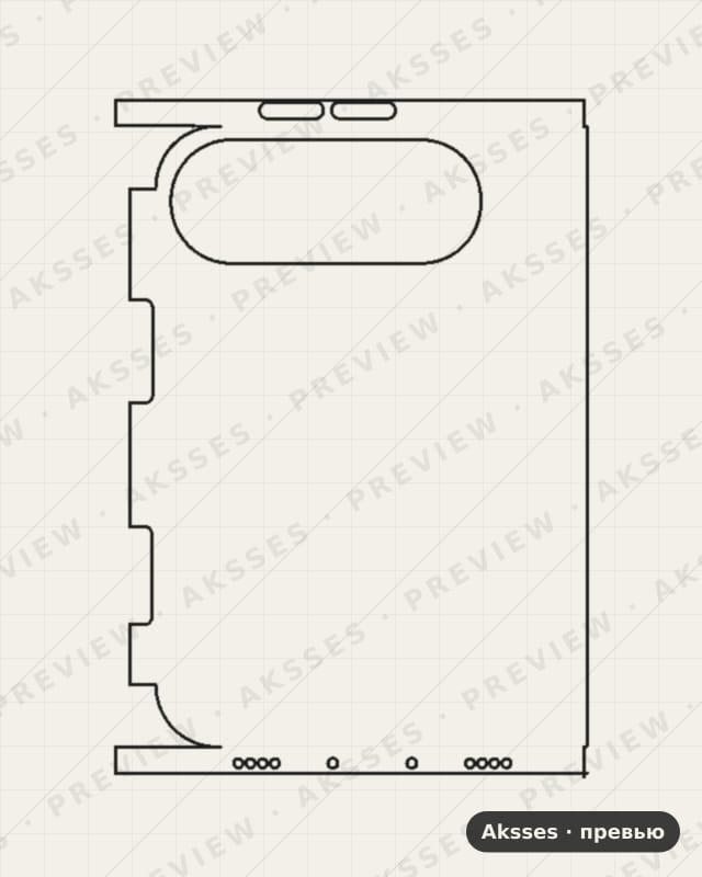 Лекало для iPhone Duo, Back Cover, Clear