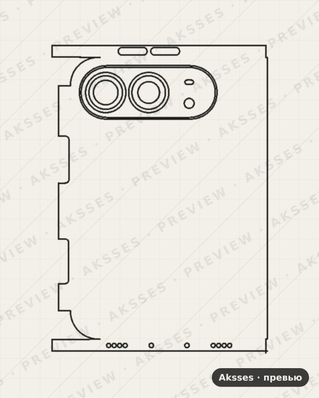 Лекало для iPhone Duo, Back Cover