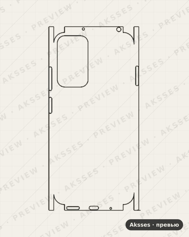 Лекало для Redmi 11 Prime, All Inclusive, Clear