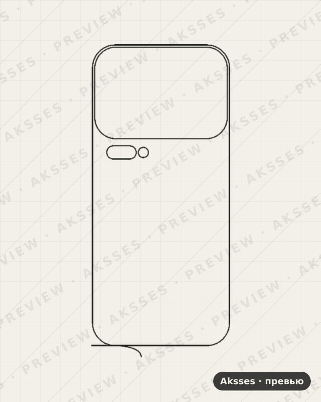 Лекало для Xiaomi Mi 18 Pro, Back, Clear
