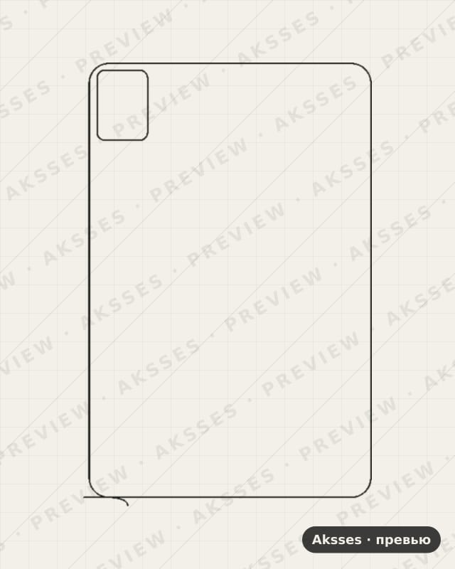 Лекало для Lenovo IdeaTab Pro 12.7, Back, Clear