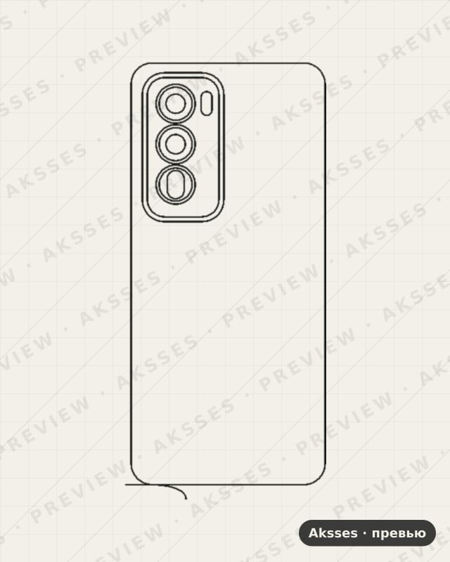Лекало для Reno-ser. OPPO Reno 12 5G, Back