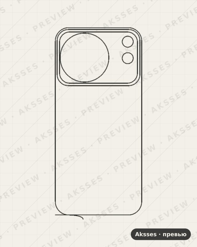 Лекало для Vivo X500, Back