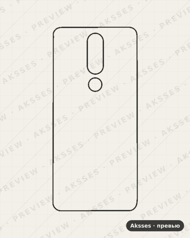 Лекало для Nokia X5, Back Cover