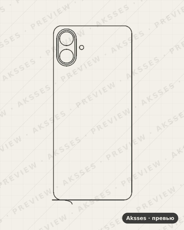 Лекало для Samsung Galaxy M08, Back