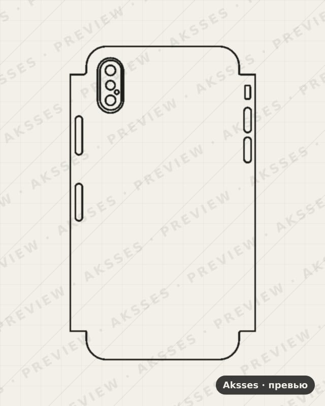 Лекало для iPhone XS, Half Cover