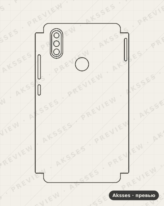 Лекало для Xiaomi Mi 8SE, Half Cover