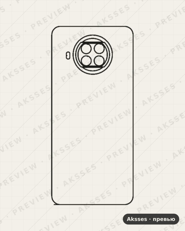 Лекало 1, 10-SERIES 10i для Xiaomi Mi 10i, Back Cover