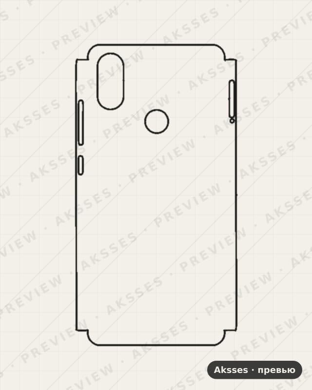 Лекало для Xiaomi Mi 6X, Half Cover