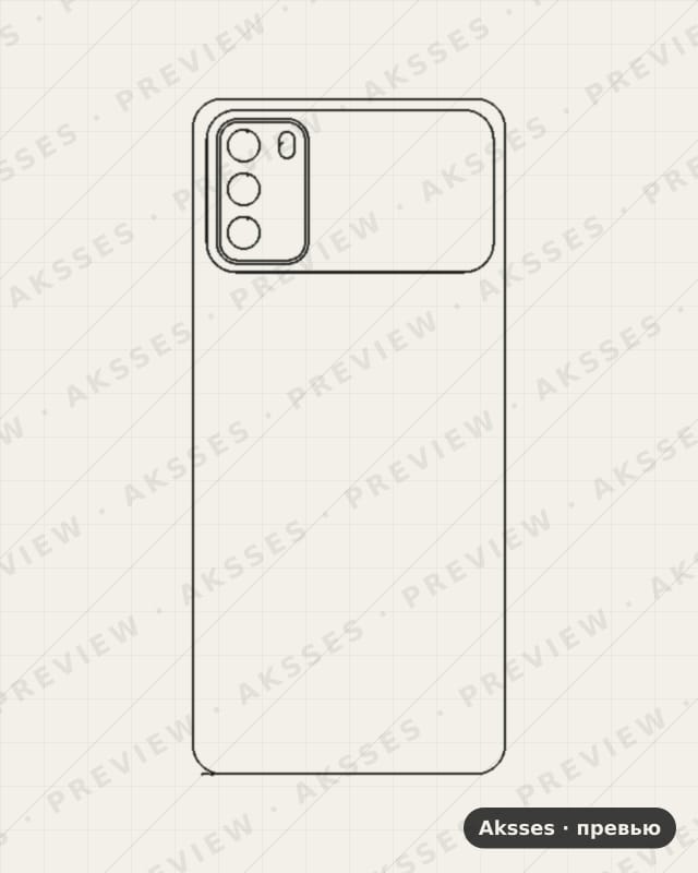 Лекало для POCO-SERIES Poco M3, Back Cover