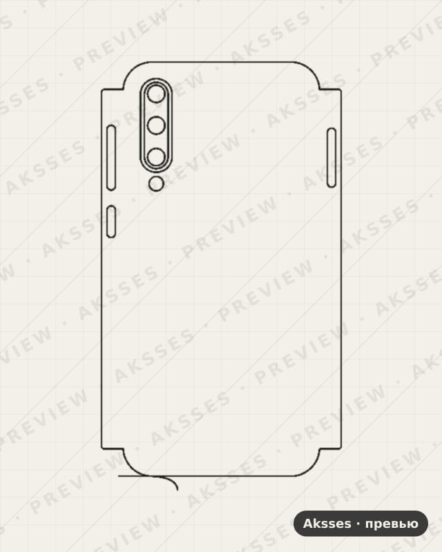 Лекало для Xiaomi Mi 9 SE, Half Cover