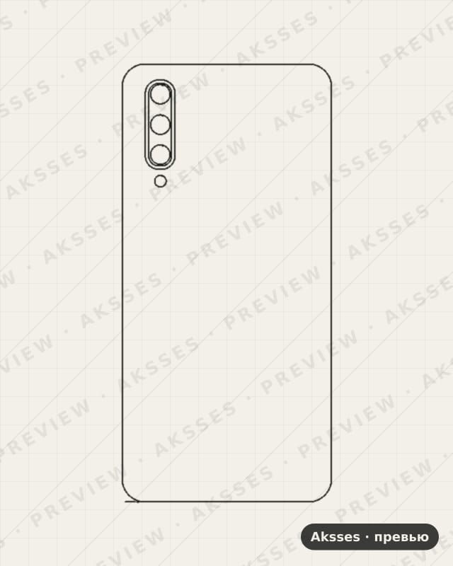 Лекало для Xiaomi Mi 9 Lite, Back