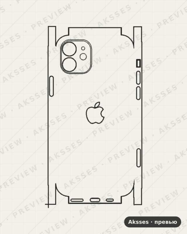 Лекало iPhone 12 V3 для iPhone 12, All Inclusive, Logo