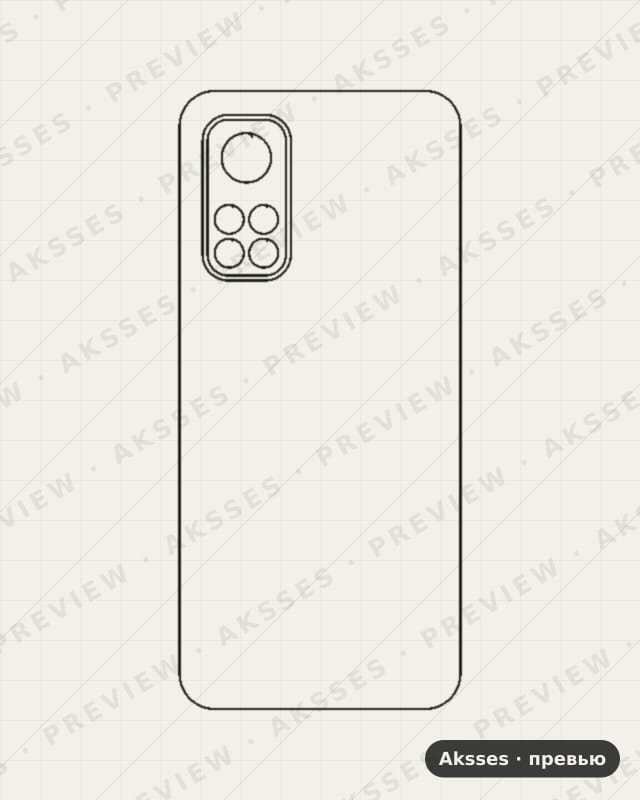 Лекало 1, 10-SERIES 10T для Xiaomi Mi 10T, Back Cover