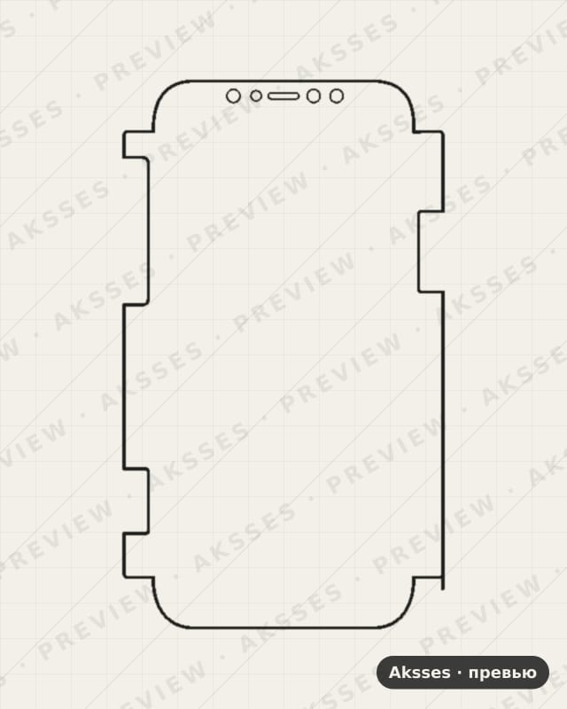 Лекало для iPhone 12, Front Cover, Matte