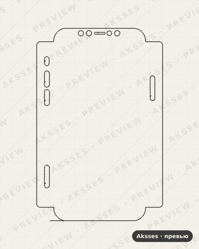 Лекало iPhone 12 V2 для iPhone 12, Front Cover, Matte