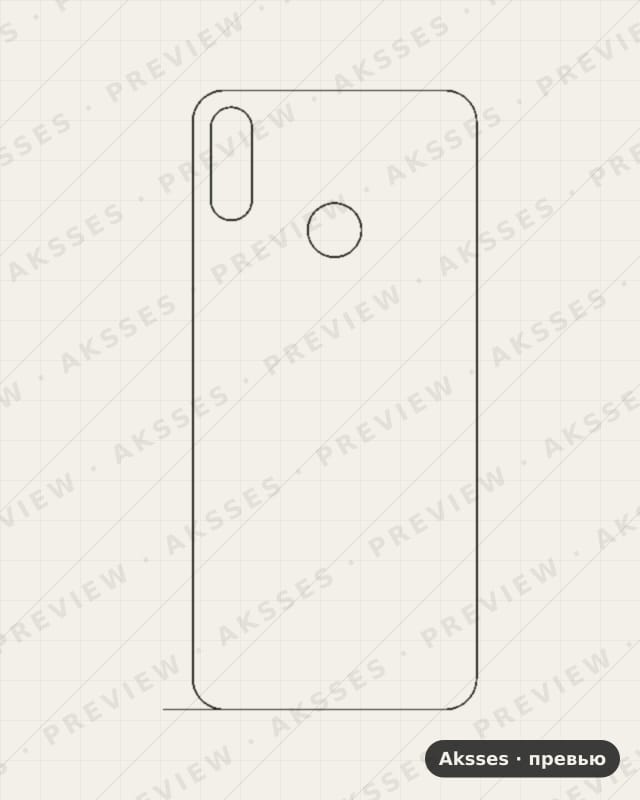 Лекало P Smart 2019 —11i для Huawei P Smart (2019), Back Cover