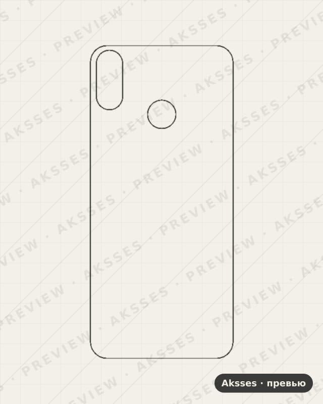Лекало для Huawei P Smart Plus(2018), Back Cover