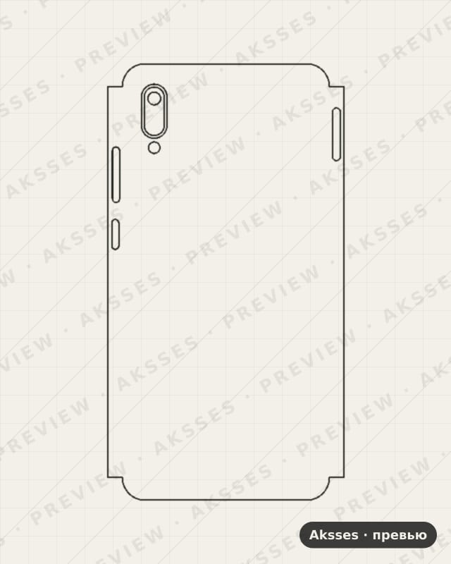 Лекало для Huawei Enjoy 9E, Half Cover