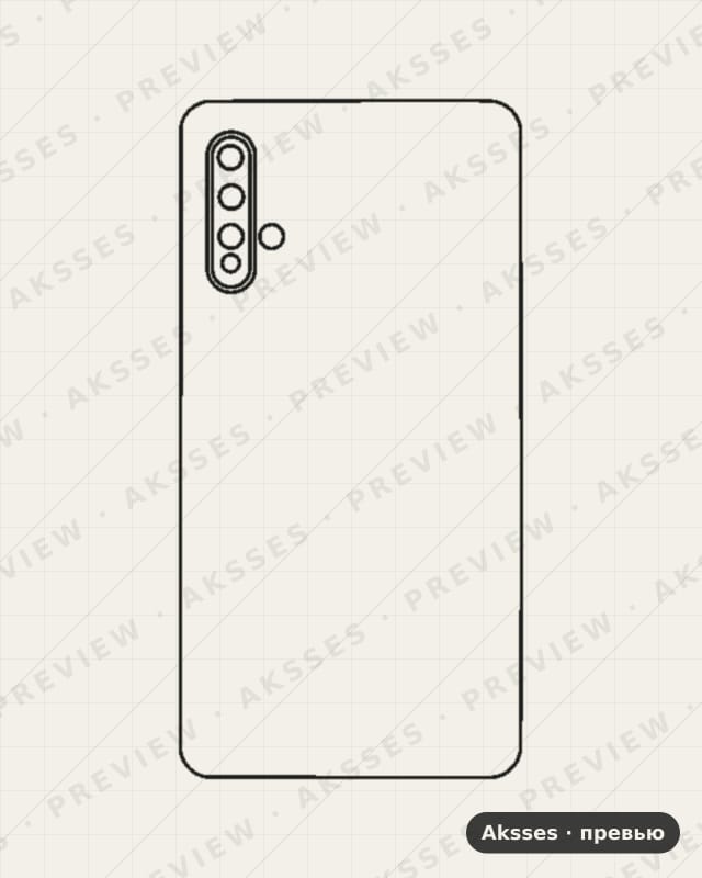 Лекало для Huawei Nova 5, Back Cover