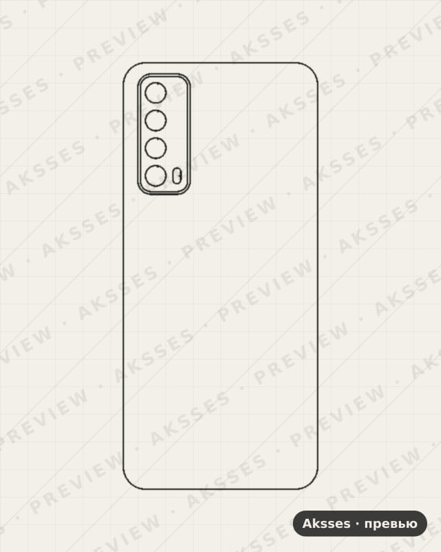 Лекало Y3, Y5, Y6, Y7, Y8, Y9, Y MAX Y7a для Huawei Y7a, Back Cover