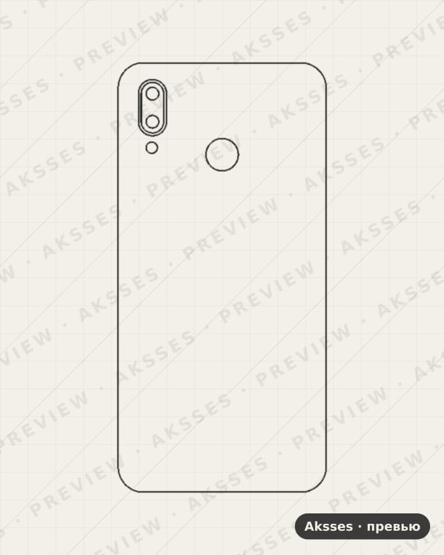 Лекало Nova3 для Huawei Nova 3, Back Cover
