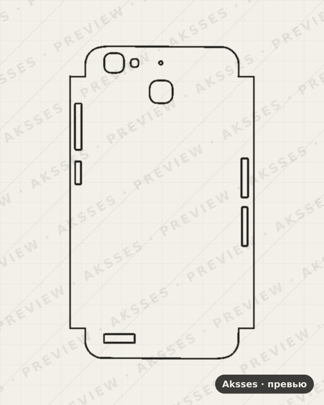 Лекало для Huawei Enjoy 5S, Half Cover
