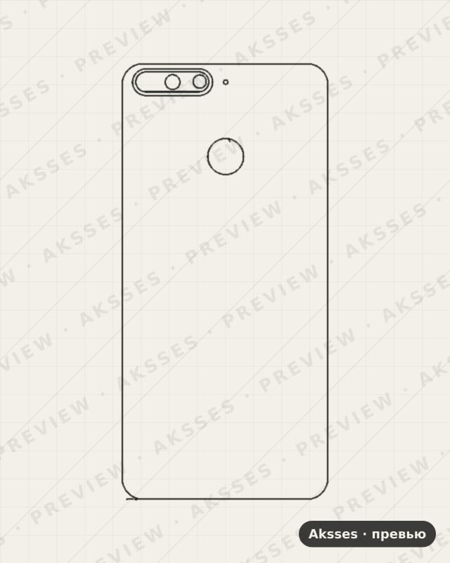 Лекало для Huawei Y6 Prime (2018), Back Cover
