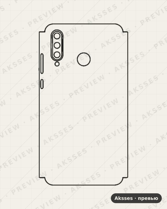 Лекало для Huawei P30 Lite, Half Cover