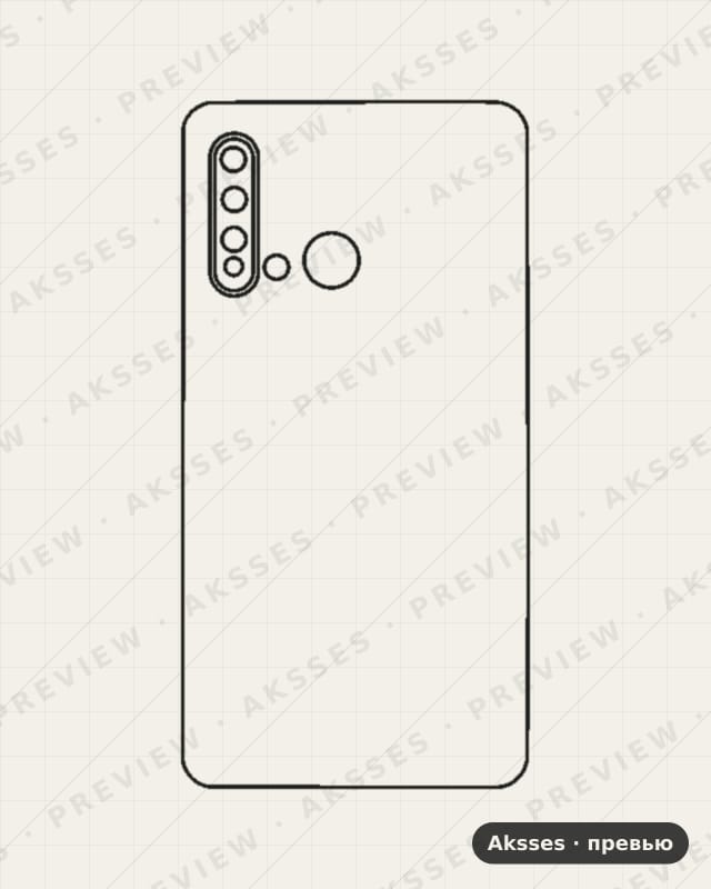 Лекало Nova 5 i для Huawei Nova 5i, Back Cover