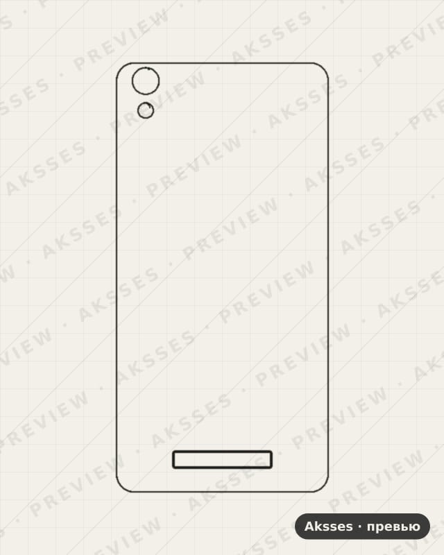 Лекало для Lava Iris Fuel 50, Back Cover