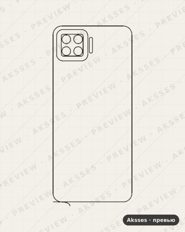 Лекало для F-ser. OPPO F17, Back