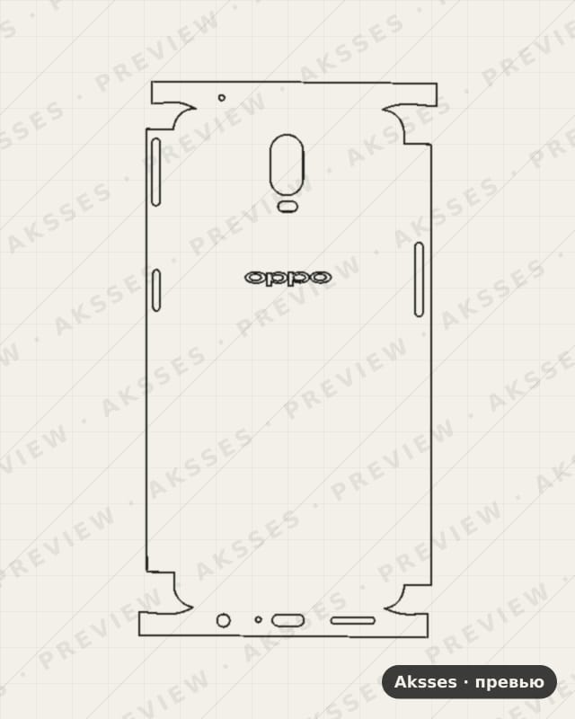 Лекало R17—Logo для R-ser. OPPO R17, All Inclusive