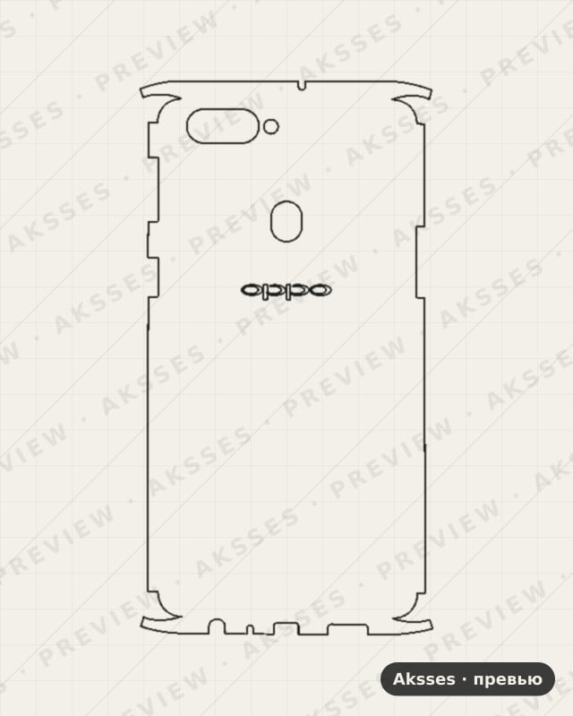 Лекало R11S Plus—Logo для R-ser. OPPO R11 S Plus, All Inclusive