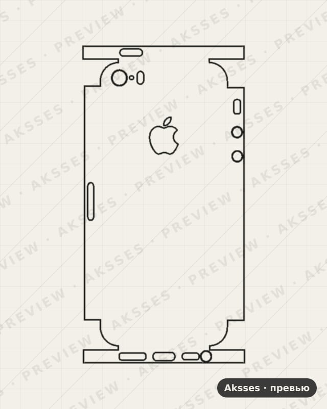 Лекало для iPhone 5S, All Inclusive, Logo