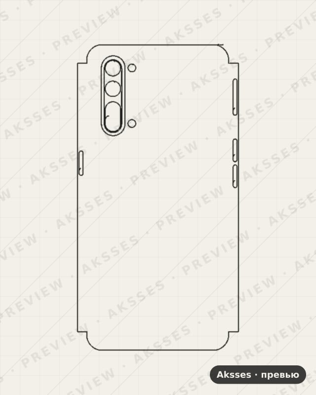 Лекало для K-ser. OPPO K7, Half Cover